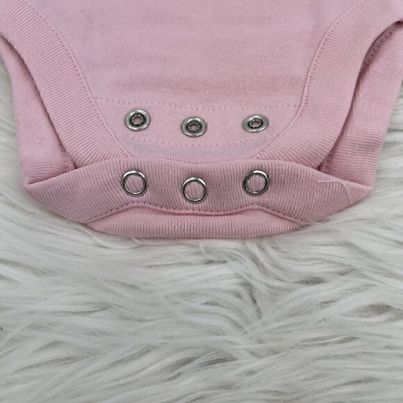 NEW HANNA ANDERSSON Long Sleeve Solid Bodysuit Pink 6-12 Months 70 - Picture 5 of 8